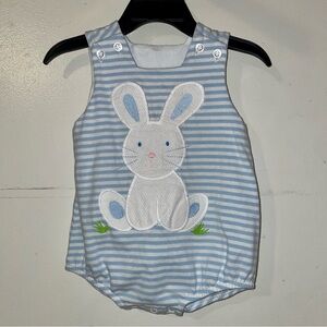 The Bailey Boys Blue Striped Baby Romper